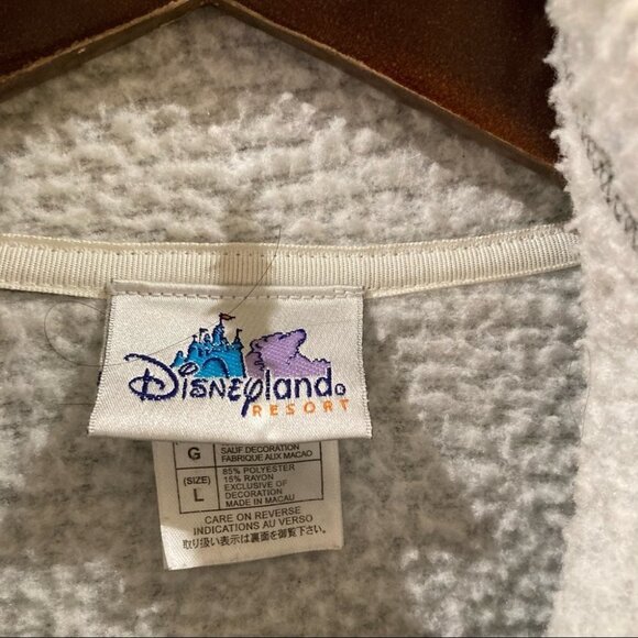 DISNEYLAND Sz L RESORT Mickey Mouse Fleece Full Zip w/ Pockets Vintage Jacket - Picture 11 of 11
